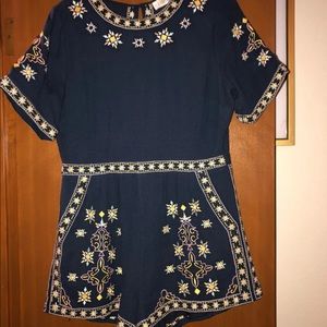 Navy Blue Romper